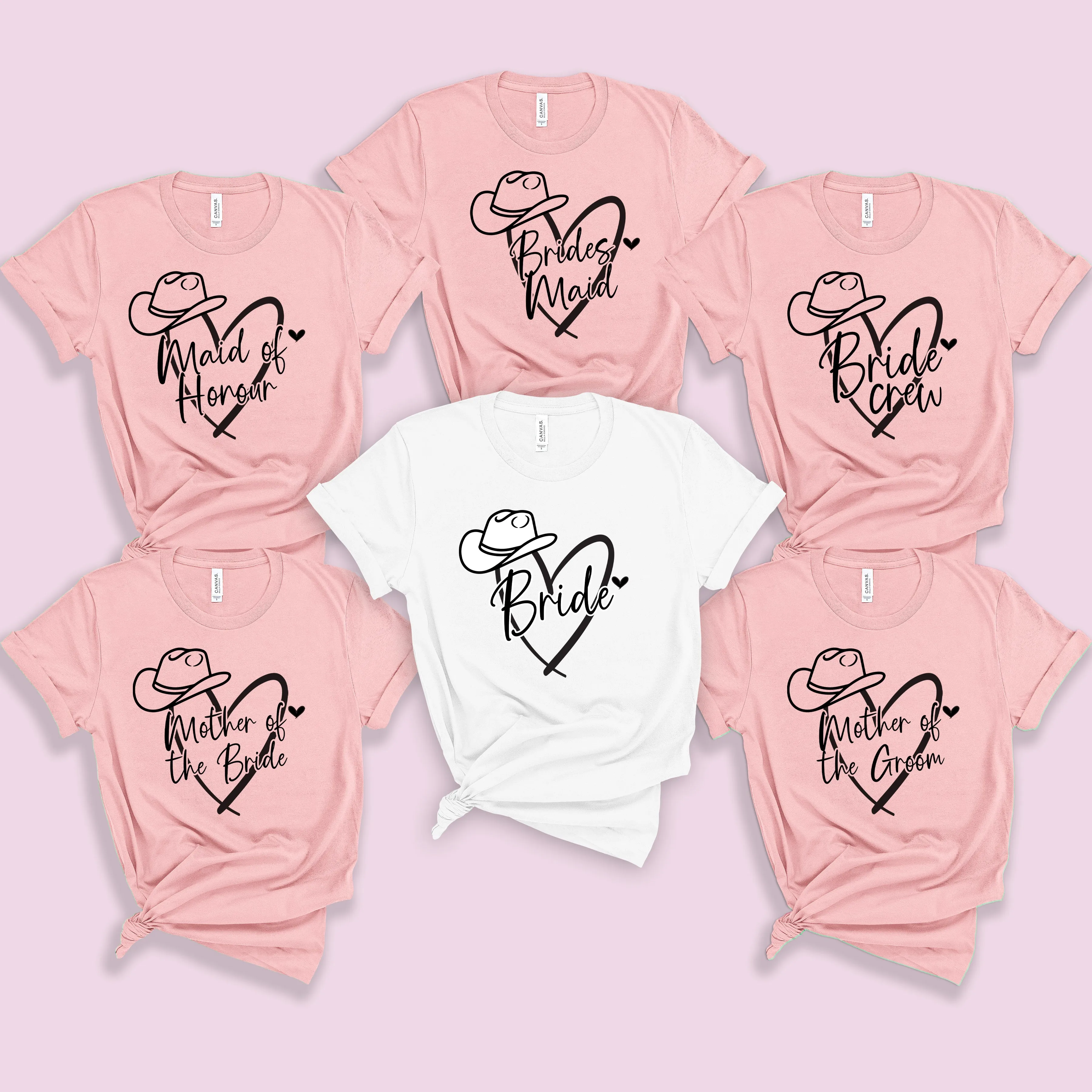 Western Themed Hen Party T Shirts, Team Bride T Shirt, Hen Party Shirts, cowboy Party Shirts
