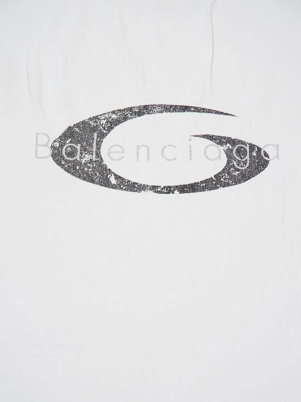 White Boxy Fit Vintage Loop T-Shirt