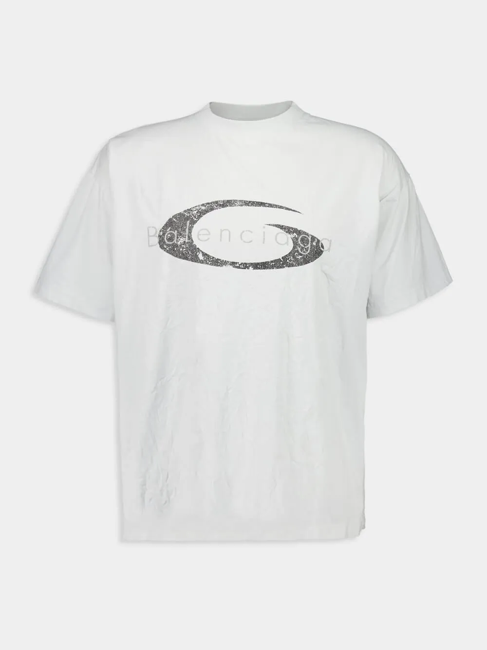 White Boxy Fit Vintage Loop T-Shirt