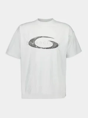 White Boxy Fit Vintage Loop T-Shirt