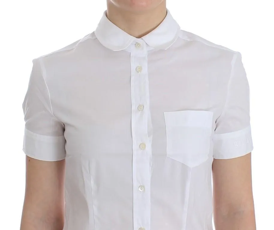 White cotton shirt top