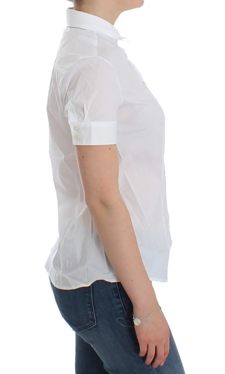 White cotton shirt top
