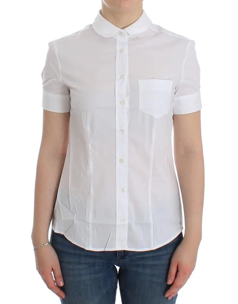 White cotton shirt top