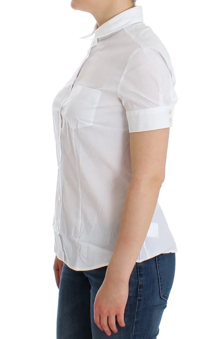 White cotton shirt top