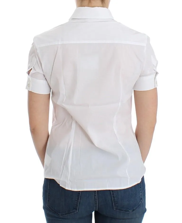 White cotton shirt top