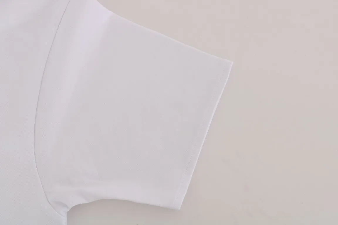 White Cotton Stretch Crew-neck T-Shirt