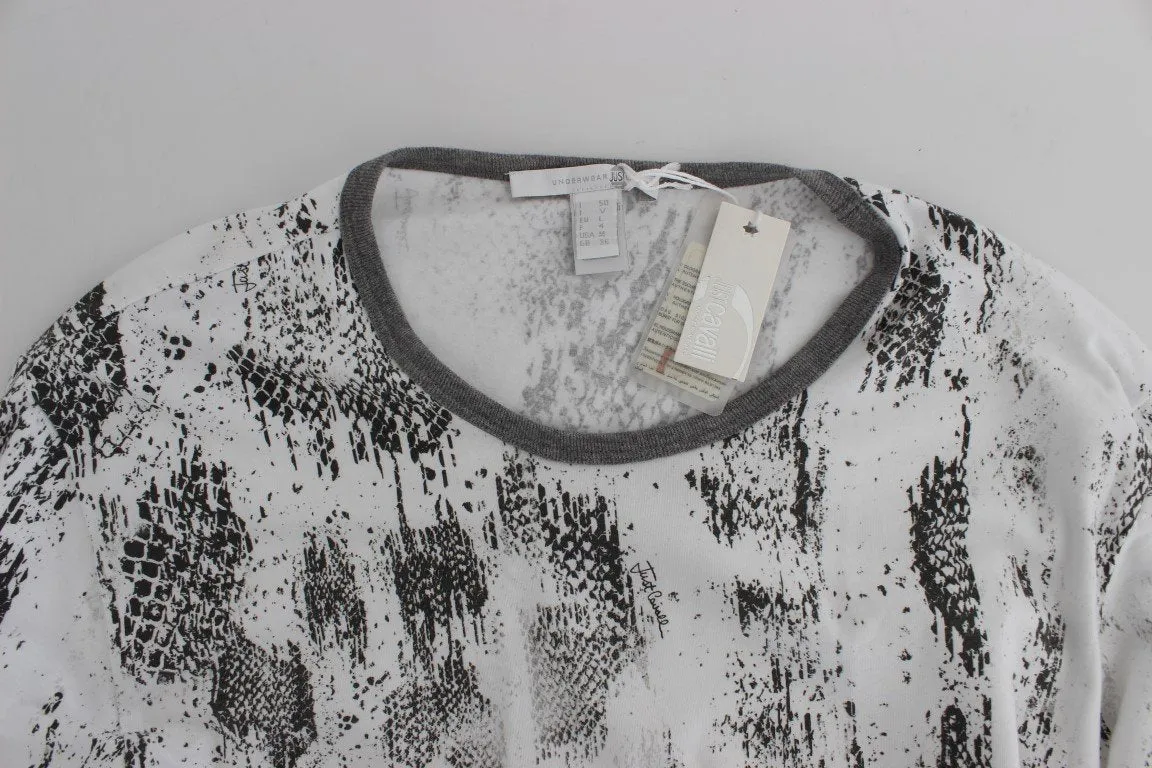 White Crew-neck Pullover Stretch T-shirt