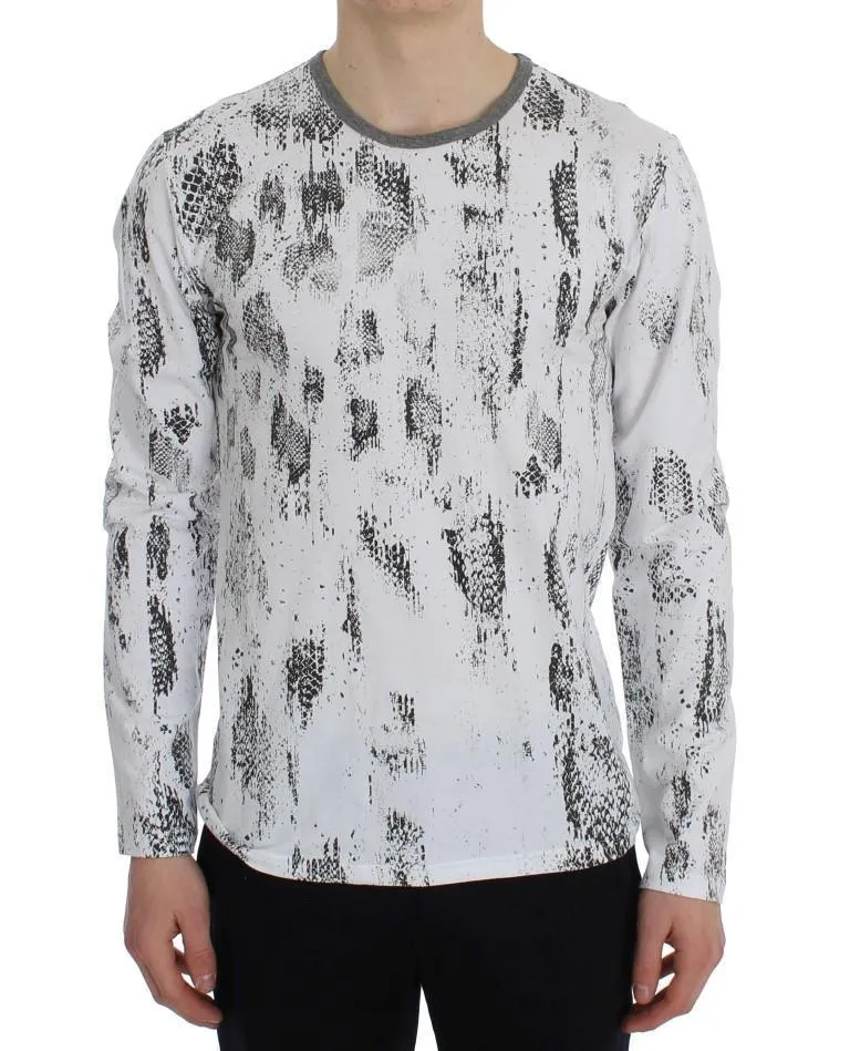 White Crew-neck Pullover Stretch T-shirt