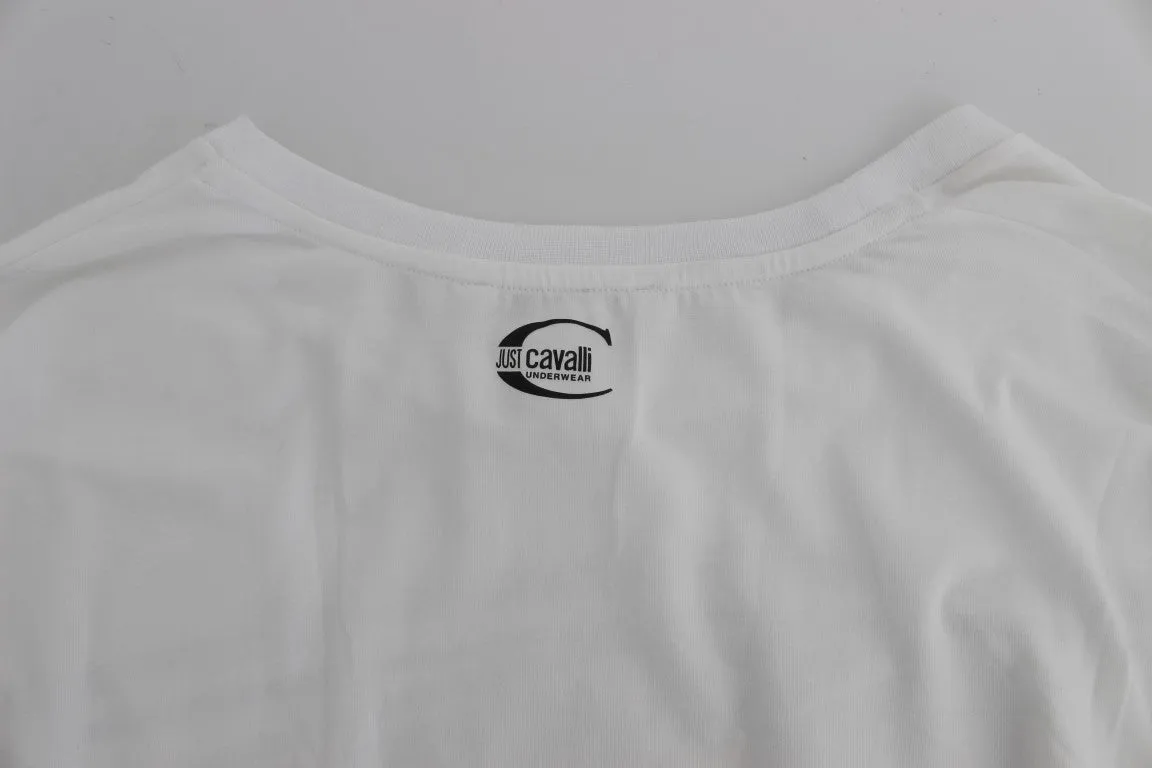 White Crew-neck Pullover Stretch T-shirt