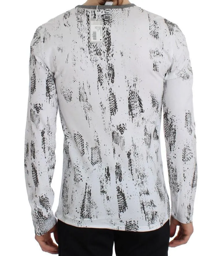 White Crew-neck Pullover Stretch T-shirt