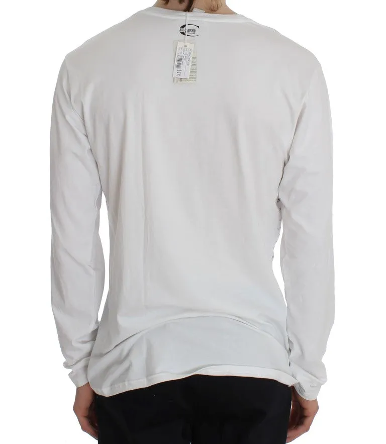 White Crew-neck Pullover Stretch T-shirt