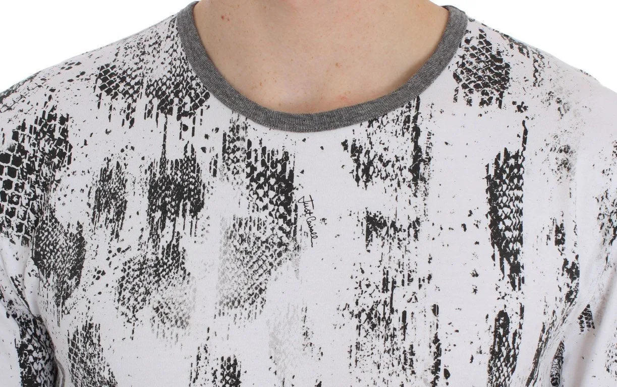 White Crew-neck Pullover Stretch T-shirt