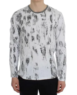 White Crew-neck Pullover Stretch T-shirt