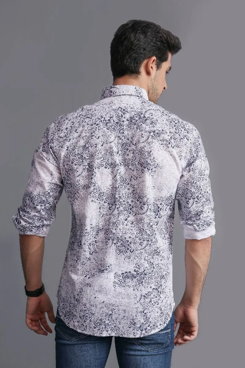 WHITE PAISLEY SHIRT