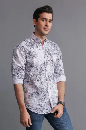 WHITE PAISLEY SHIRT