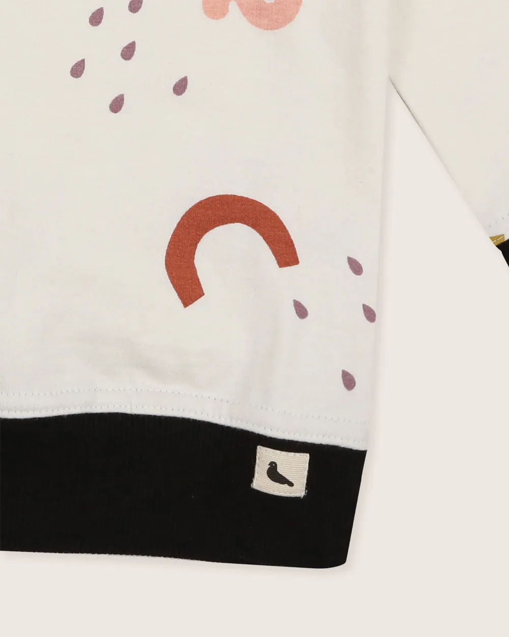 White Silhouette Print Sweatshirt