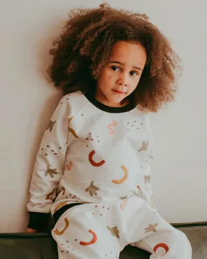 White Silhouette Print Sweatshirt