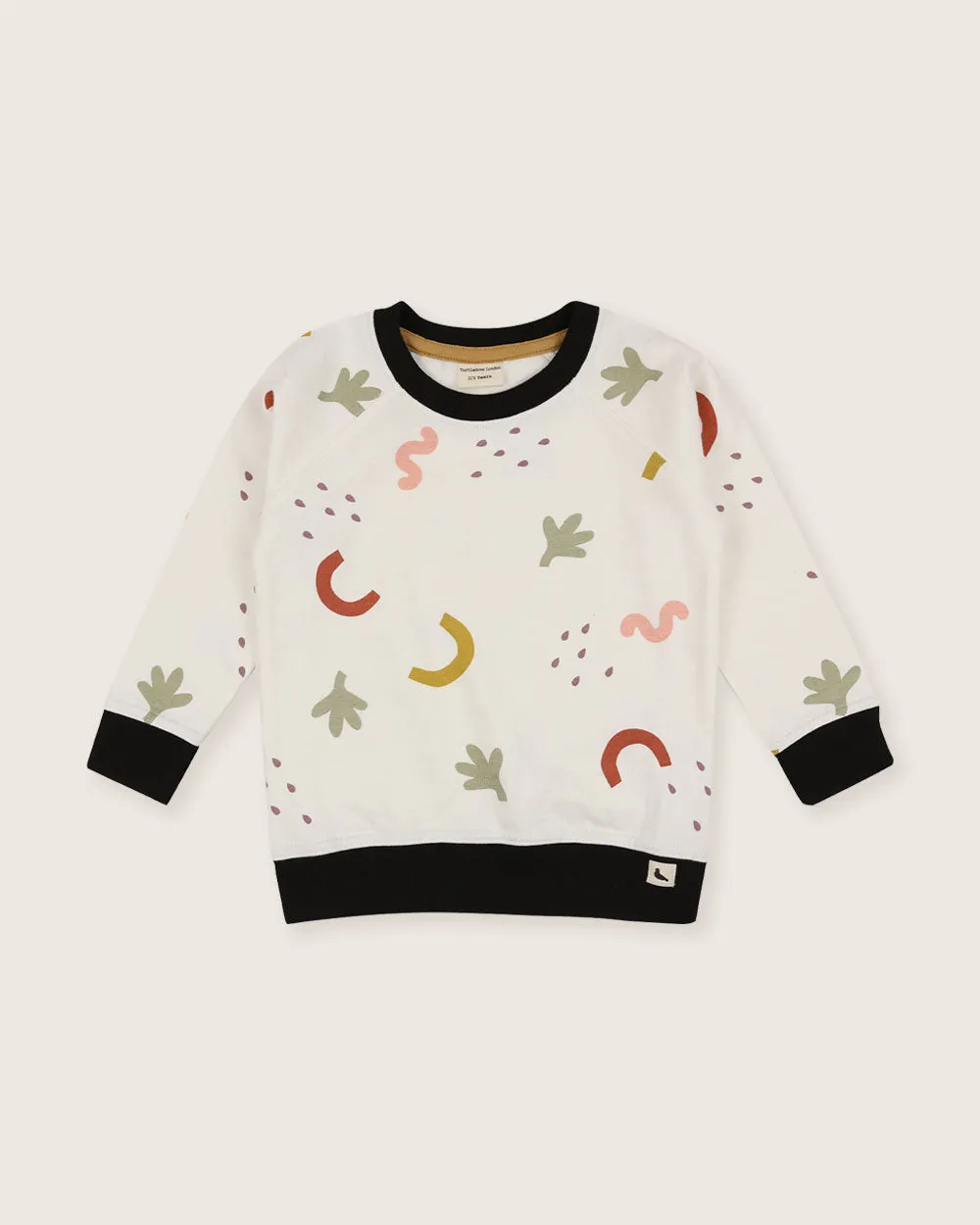 White Silhouette Print Sweatshirt