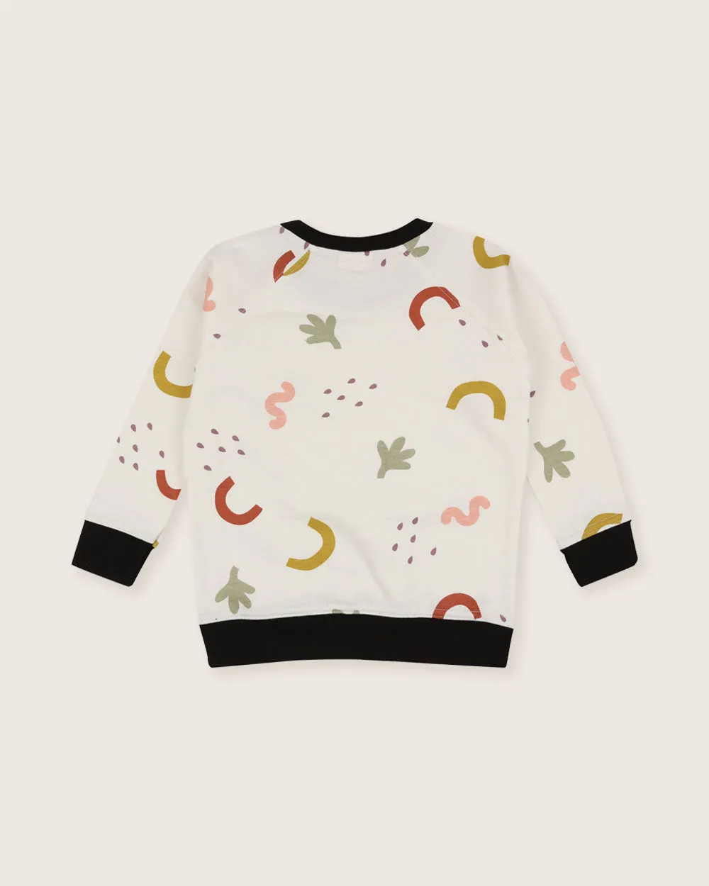 White Silhouette Print Sweatshirt