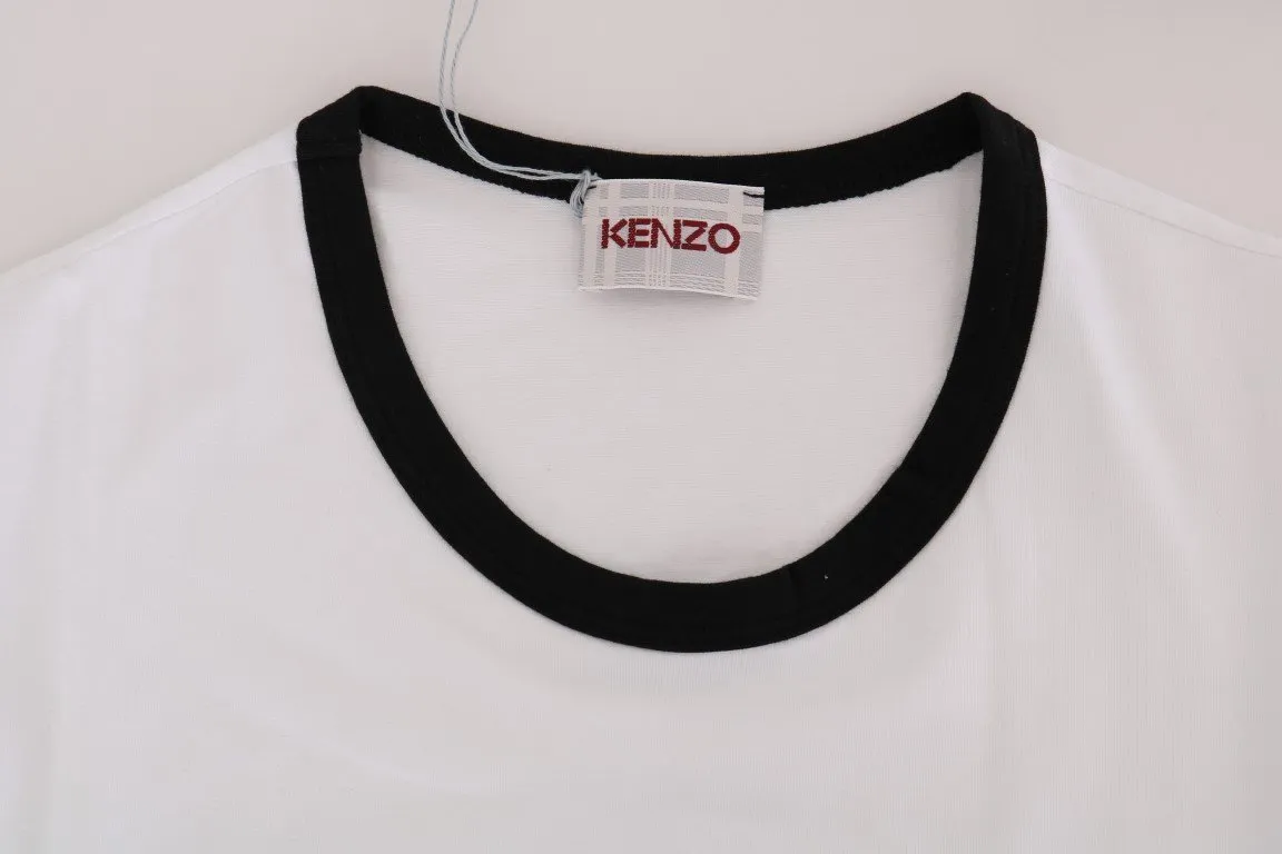 White Stretch Mens Crewneck T-Shirt