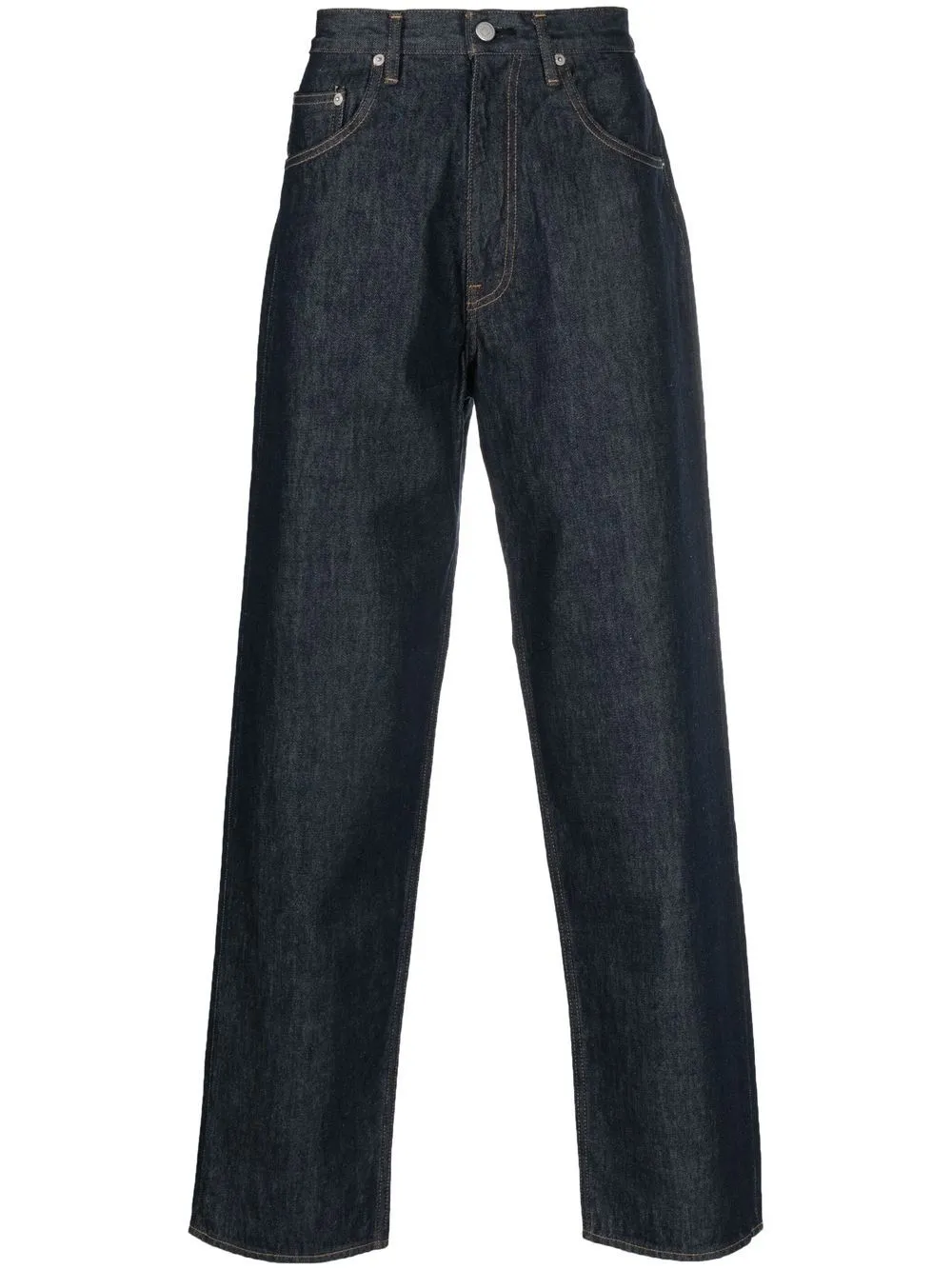 Wide-leg denim cotton jeans