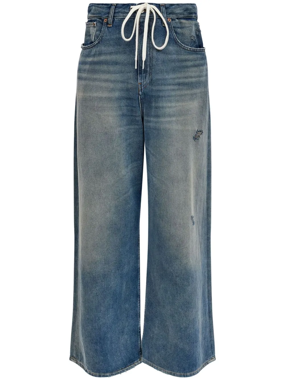 Wide-leg denim jeans