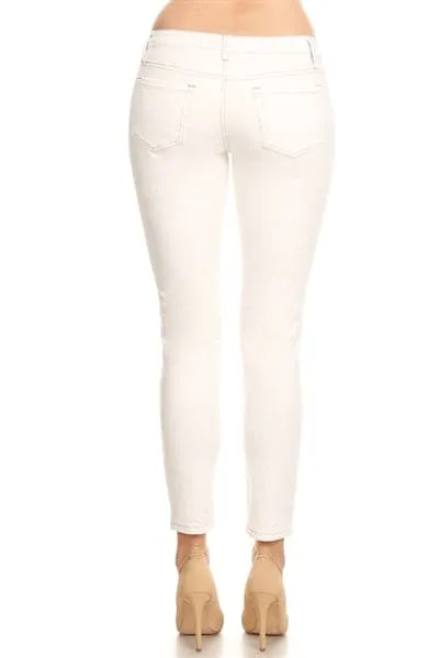 Women 5 pockets Classic Denim Jeans White - Pack of 15
