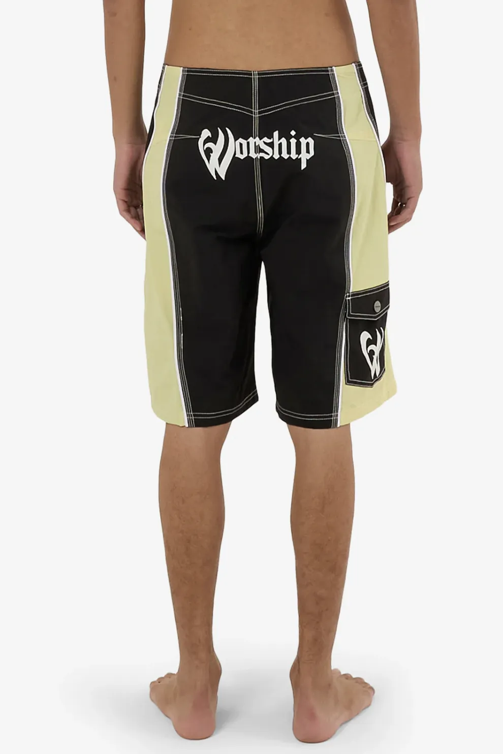 WORSHIP SUPPLIES BOARDRIDERR BOARD SHORT - BLACK/LIME