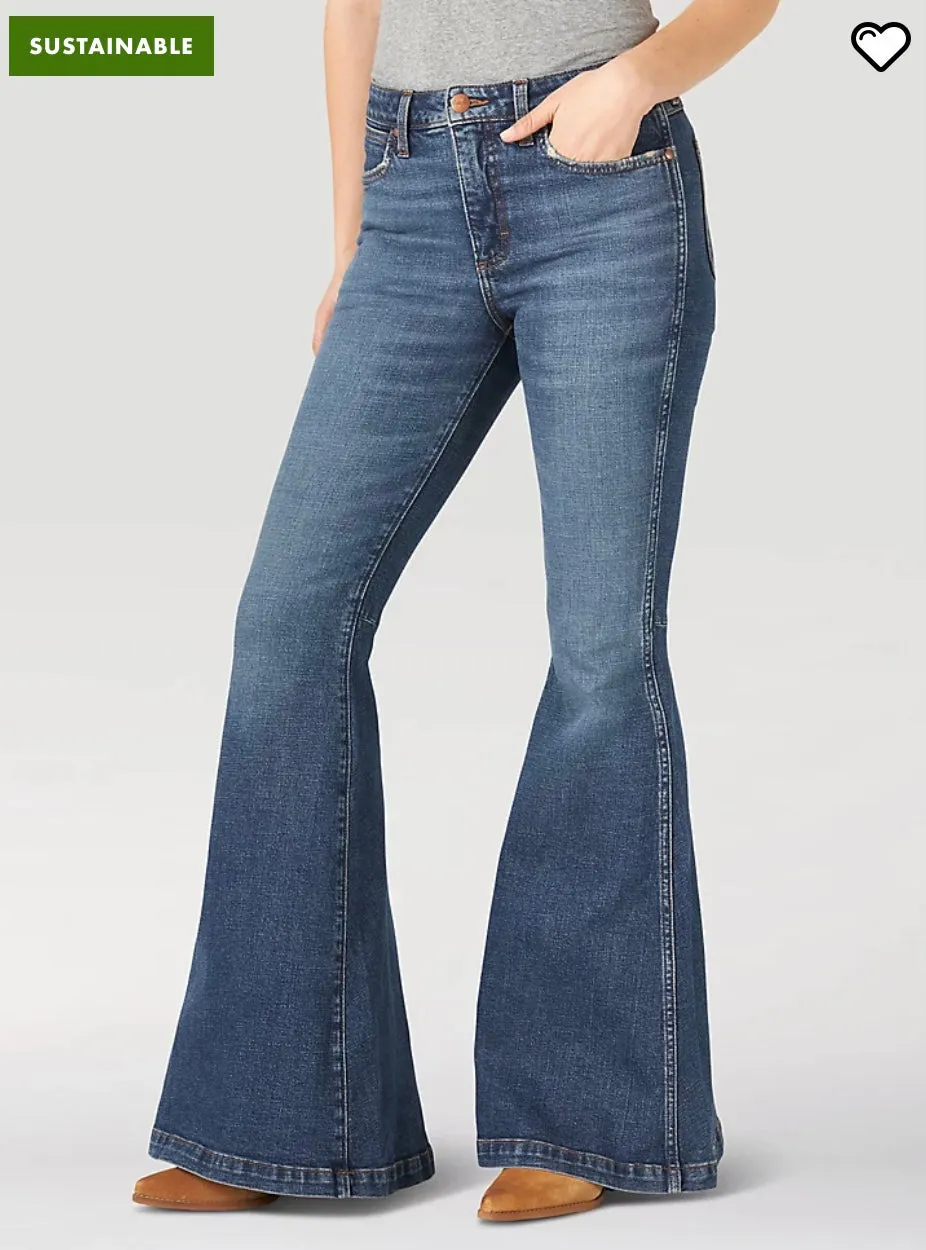 Wrangler Retro High Rise Trumpet Flare