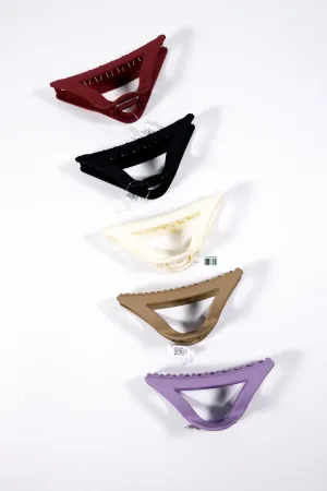 XL Curved Triangle Claw Clip, VARIOUS