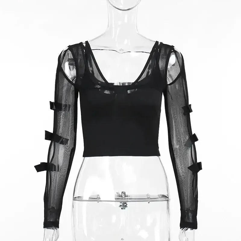 Y2K Gothic Full Zip Jacket for Women in Solid Polyester
