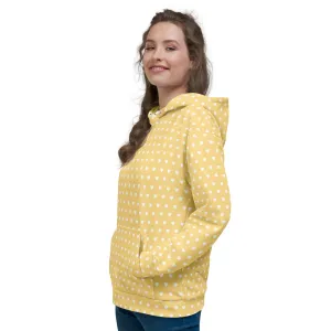 Yellow & White Heart Print Eco Hoodie