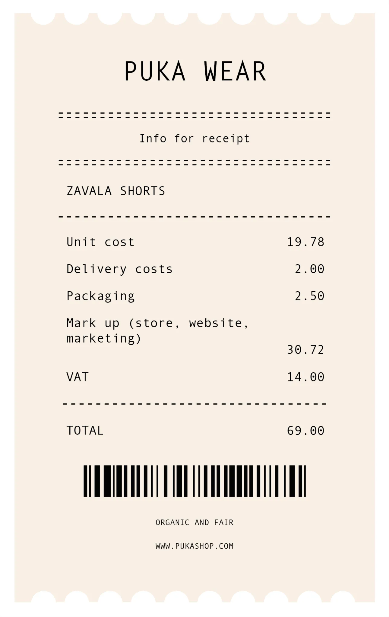 Zavala organic shorts