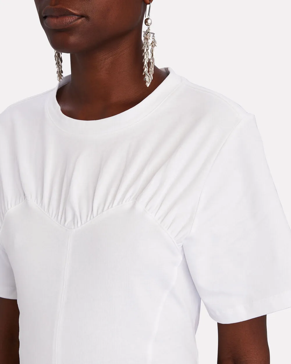 Zazie Bustier-Detail Cotton T-Shirt