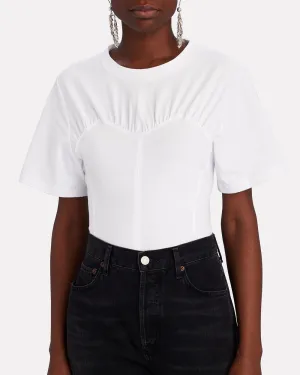 Zazie Bustier-Detail Cotton T-Shirt