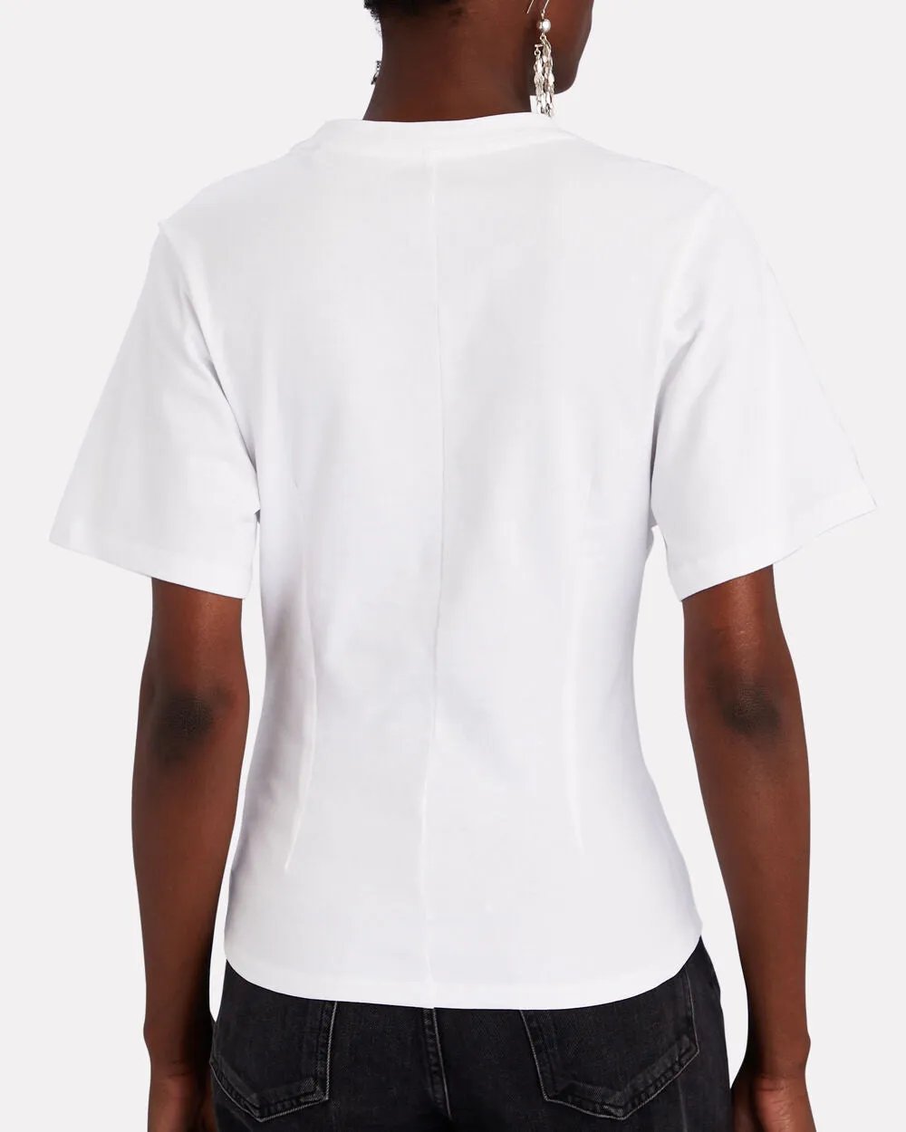 Zazie Bustier-Detail Cotton T-Shirt